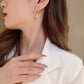 Rhinestone Detail Drop Earrings Women Party Wedding Jewelry Dangle Gifts