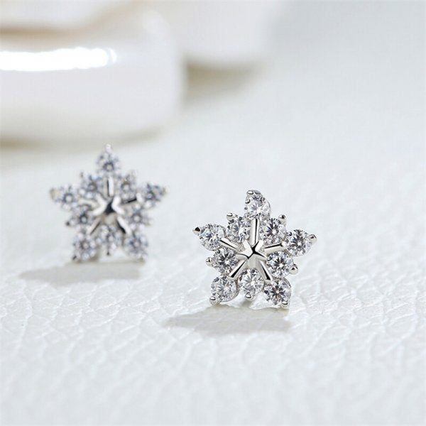 Crystal Zircon Bowknot Exquisite Stud Earrings Women Statement Earrings Party