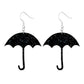 Black Umbrella Drop Earrings Women Fashion Creative Art Cute Stylish Jewelry