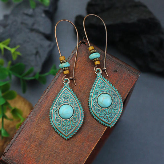 Turquoise Eye Dangle Earrings Women Party Wedding Jewelry Dangle Gifts Earrings