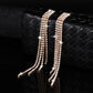 14 Styles Rhinestone Crystal Long Tassel Drop Earrings Women Party Wedding