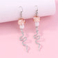 Mushroom and Snake Drop Earrings Women Creativity Jewelry Cute Earring Girls