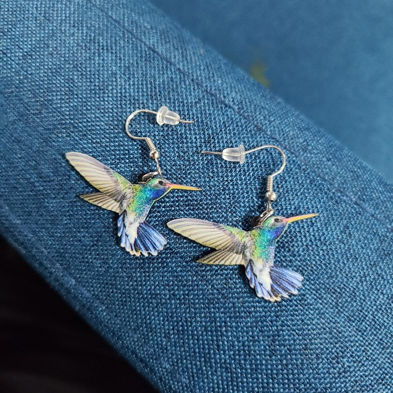 Delicate Hummingbird Drop Earrings Hip Hop Women Party Gift Jewelry Ear Fashion