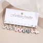 13 Styles 5-6 Pairs Set Heart Butterfly Dangle Earrings for Girls Women Birthday