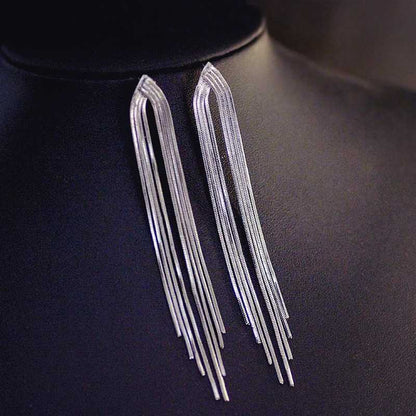 Extra Long Tassel Earrings for Girls Women Birthday Gift Lovely Jewelry