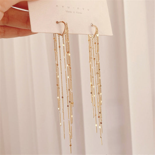 1 Pair Sparkling Tassel Earrings for Girls Women Birthday Gift Lovely Jewelry