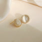 Rhinestone Faux Opal Stud Earrings Accessories Gift Women Girl Fashionable