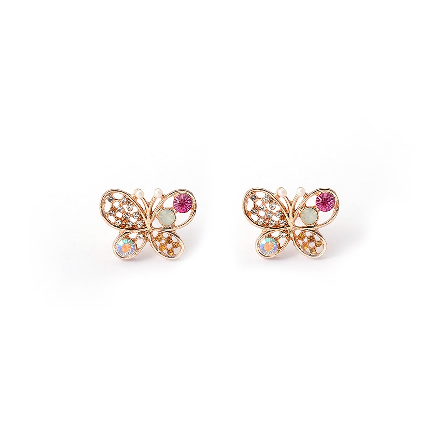 Candy Color Butterfly Stud Earrings Fashion Jewelry for Girls Women Gift