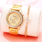 Diamond bracelet watch stainless steel belt watch Geneva alloy watch