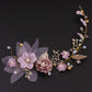 Handmade Head Gold Leaf Branch Flower Wedding Hair Accessories
