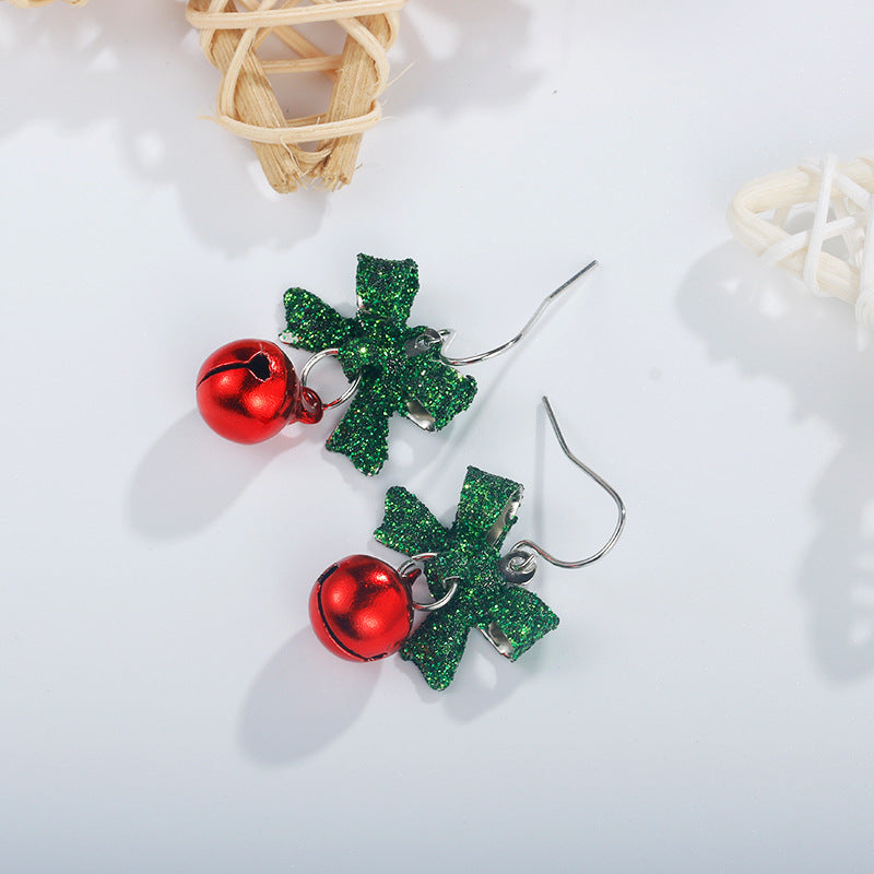 Green Christmas Ball Drop Earring Women Jewelry Mom Gift Everyday Wear Earrings