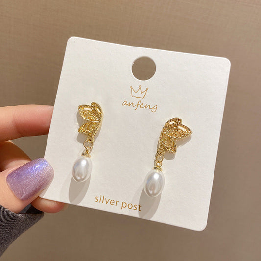 Butterfly Wings Ear Drop Earrings Dangle Women Fashion Jewelry Gift for Her