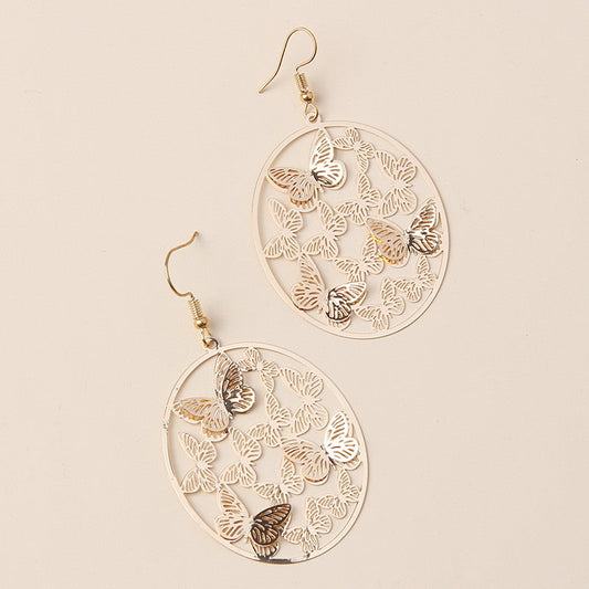 Butterflies Ring Gift Earring Dangle Women Fashion Jewelry Jewellery