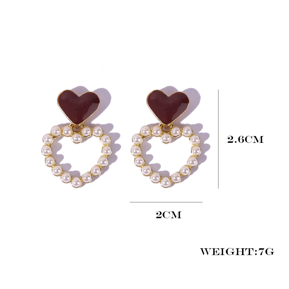 Heart-shaped Gift Earrings Dangle Women Fashion Jewelry Jewellery