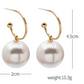 White Pearl Style Drop Dangle Earrings Women Jewelry Gift for Her Accessories