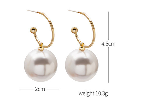 White Pearl Style Drop Dangle Earrings Women Jewelry Gift for Her Accessories