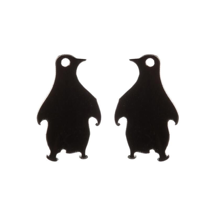 Penguin Stud Earrings Women Kids Jewelry Stainless Steel Animal Earing Studs Ear Fashion Gift Accessories