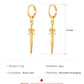 Sword Drop Earrings Cute Dangle Earrings Women Jewelry Gift for Her