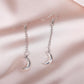 Chain Moon Ear Drop Earrings Dangle Women Fashion Jewelry Gift for Her