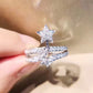 Micro Inlaid Five Pointed Star European And American Fashion Engagement Ring