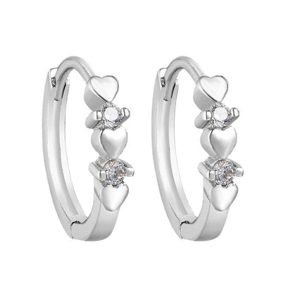 Heart Pattern Hoop Earrings Cute Summer Earring Jewelry Gift for Her
