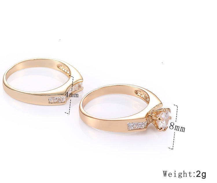 European And American Fashion Diamond-studded Titanium Steel Ring