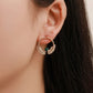 Leaves Detail Ring Dangle Earrings Jewelry Accessories Girls Fashion Accessory