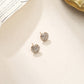 Rhinestone Round Stud Earrings Fashion Women Female Earrings Piercing Jewelry