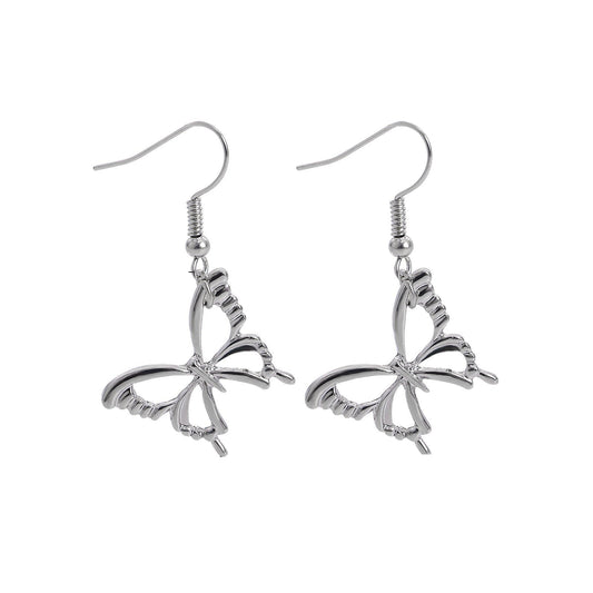 Hollow Butterfly Charm Ear Jewelry Fashion Dangle Earrings for Girls Party Birthday Gift