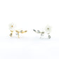 Korean Shell Earrings Classic Sterling Silver Needle Earrings Leaf White Flower Water Drop Temperament Earrings