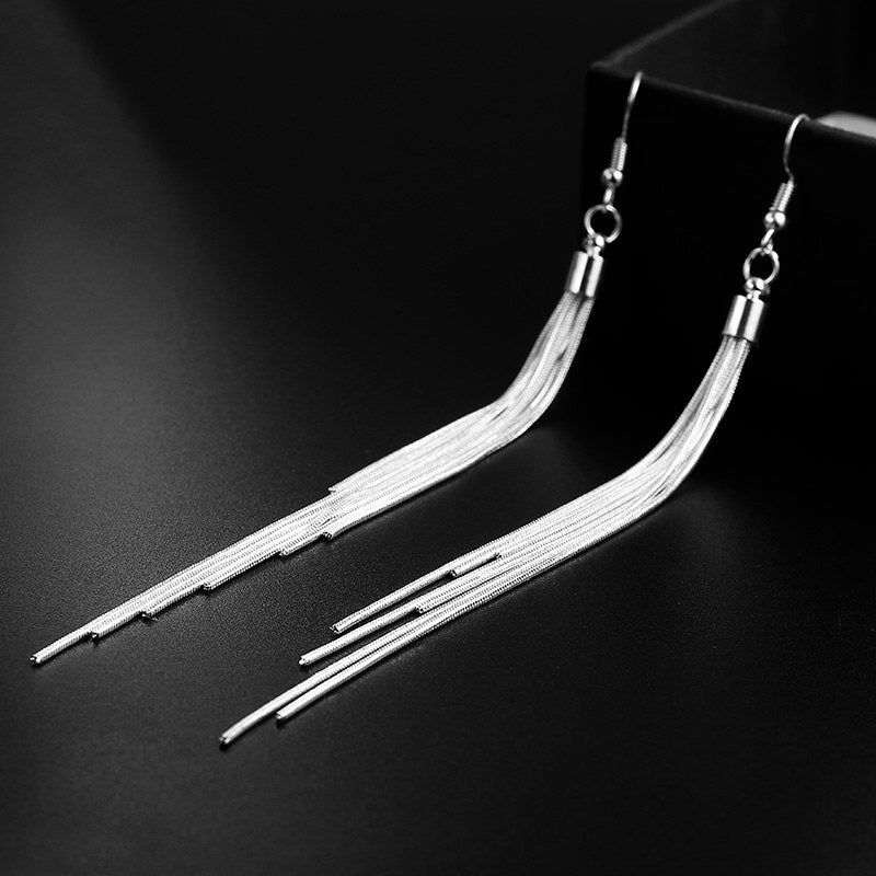 Layered Tassel Drop Ear Dangle Fashion Earrings for Women Party Jewelry Gift