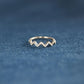 Wave Pattern Zircon Inlaid Ring Adjustable Opening Wave Pattern Ring To My Daughter Highs And Lows Ring Wavy Zigzag Ring Gift