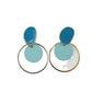 Mint Blue Geometric Jewelry Fashion Dangle Earrings for Girls Party Birthday Gift