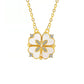Net Red Clover Enamel Necklace Female