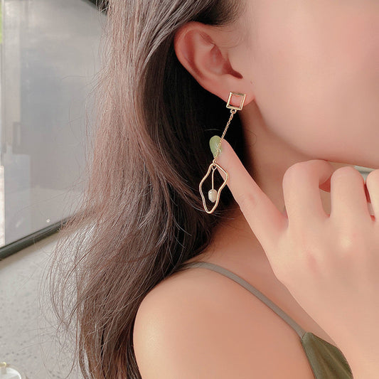 Mismatched Irregular Pendant Dangle Earrings Jewelry Accessories Girls Fashion Accessory