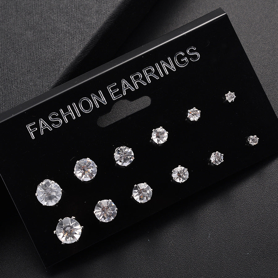 European And American Popular Crystal Zircon Earrings