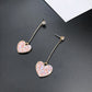 Cute Glitter Heart Ear Drop Earrings Dangle Women Fashion Jewelry Gift for Her