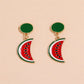 Watermelon Slice Design Dangle Earring Exquisite Fashion Drop Earrings For Women