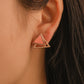 Pink Triangle Stud Earrings for Girls Women Stud Jewelry Gift Accessories