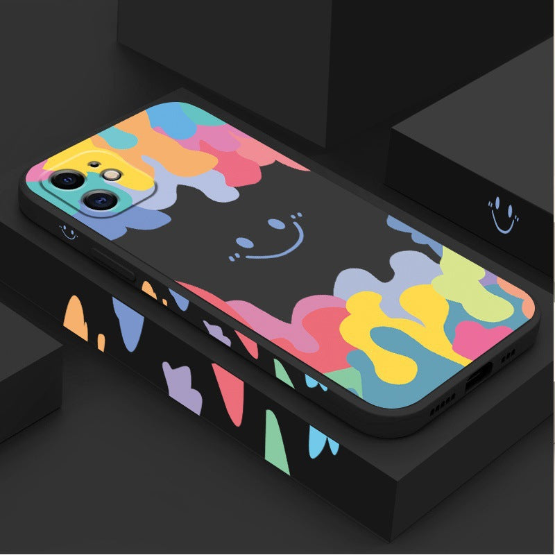 New Style Silicone Phone Case Rainbow Smiley
