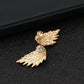 Angel Wings Women Earrings Inlaid Crystal Ear Jewelry Earring Party Gothic Feather Earrings Fashion Bijoux Gold Color