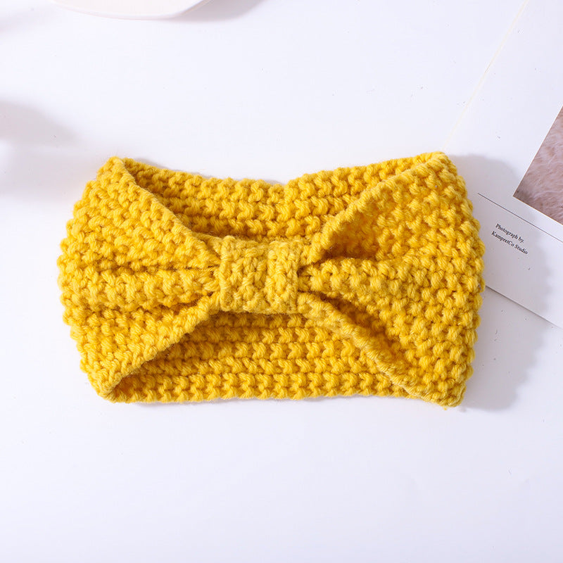 Corn Kernels Bowknot Knitted Wool Headband Movement