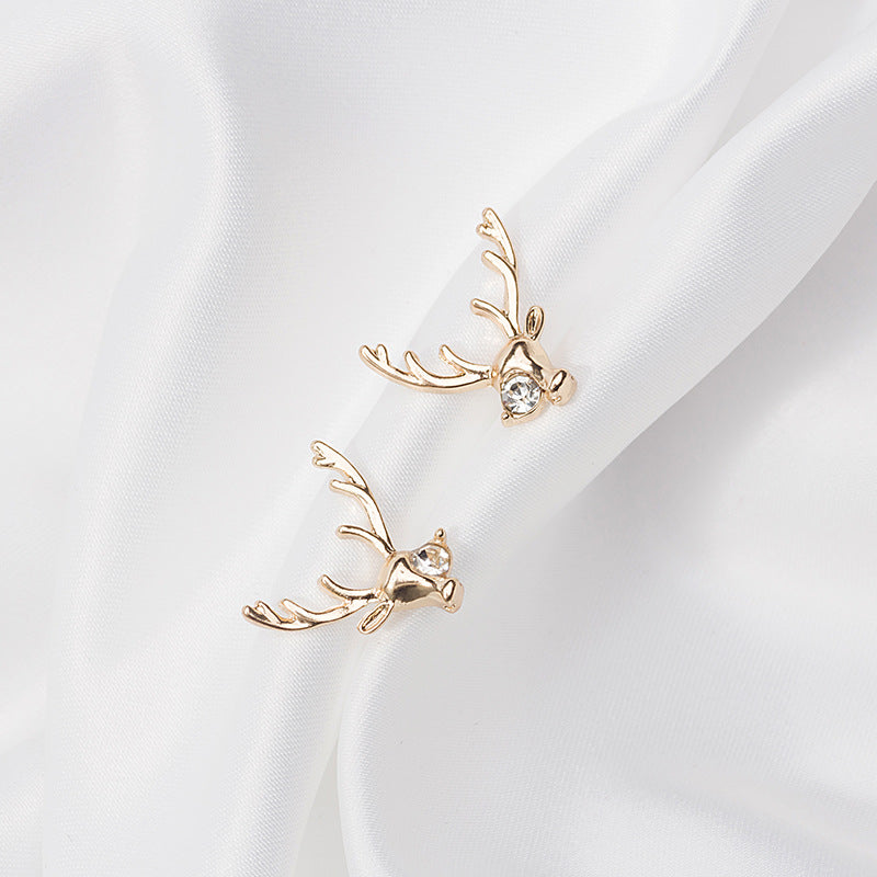Deer Antlers Stud Earrings for Women Girls Fashion Earrings Piercing Jewelry