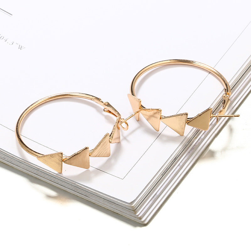 Four Triangle Hoop Earrings Cute Summer Earring Jewelry Gift for Her