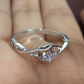 S925 sterling silver female simulation diamond ring 20 points zircon marriage ring love hollow hollow heart eight arrow white gold ring jewelry