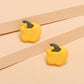 Yellow Bell Pepper Design Stud Earrings Women Girls Gifts Jewelry Accessories