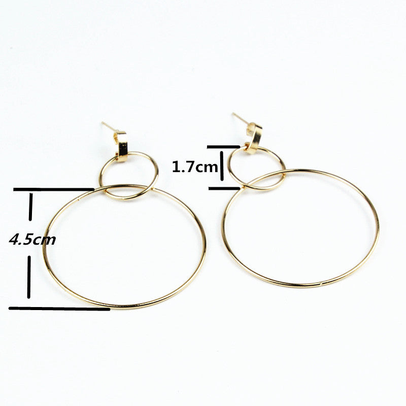 Simple Personality Exaggerated Long Geometric Earrings