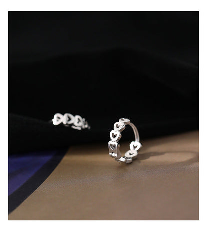 Hearts Pattern Hoop Earrings Cute Dangle Earrings Women Jewelry Gift for Her