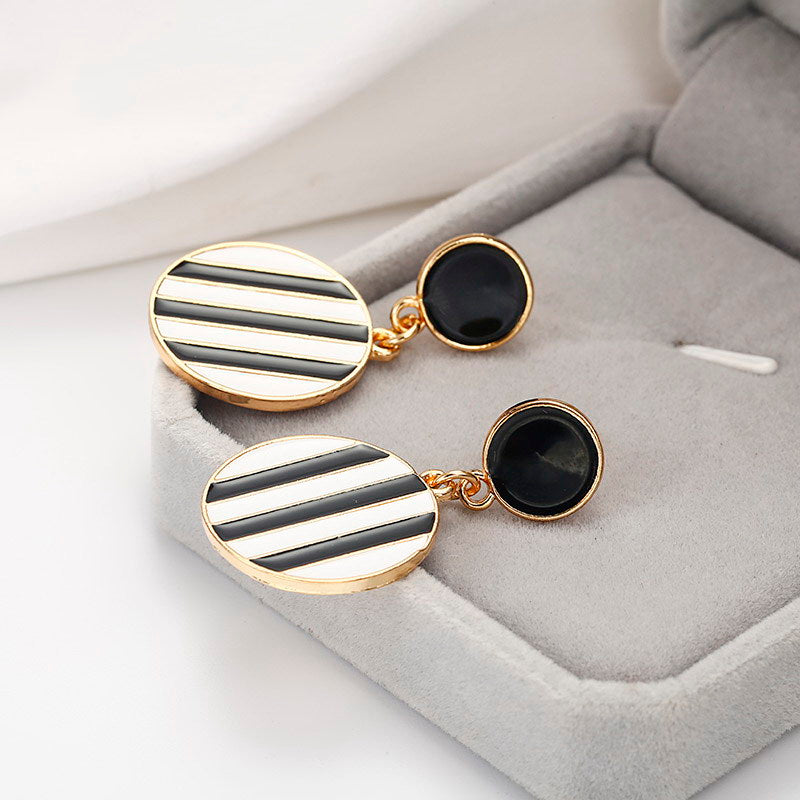 Stripes Geometric Dangle Earrings Special Gift for Women Girl Fashion Jewelry