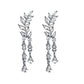Women's Leaves Tassel Crystal Earrings Zircon Stud Earrings Alloy Ear Jewelry Factory Wholesale Earrings For Women Brincos